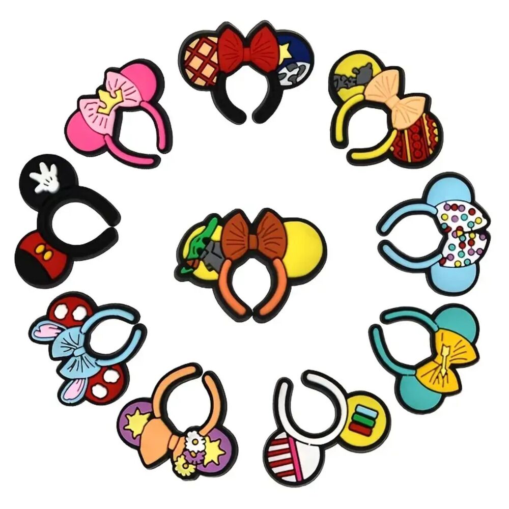 Minnie Mouse & Mickey Mouse Pack Of 10 Croc Shoe Charms